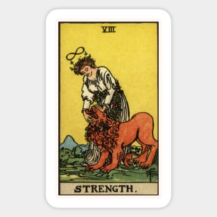 VIII. Strength Tarot Card Sticker